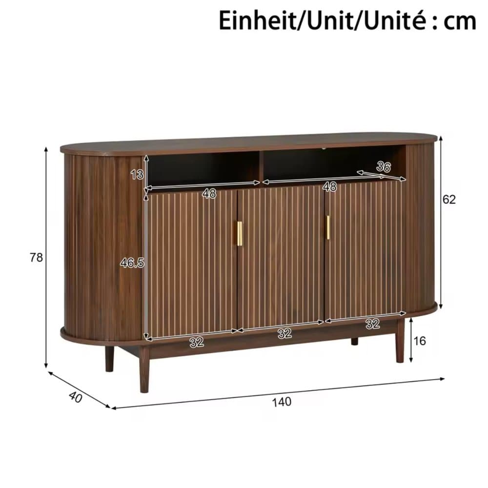 Dimensions et finitions de Buffet Arc